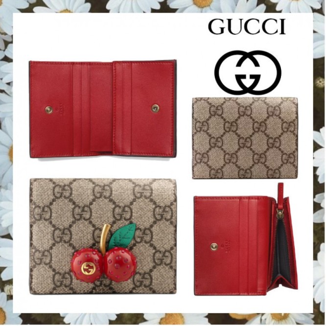 【GUCCI】チェリー GGスプリーム キャンバスミニ財布